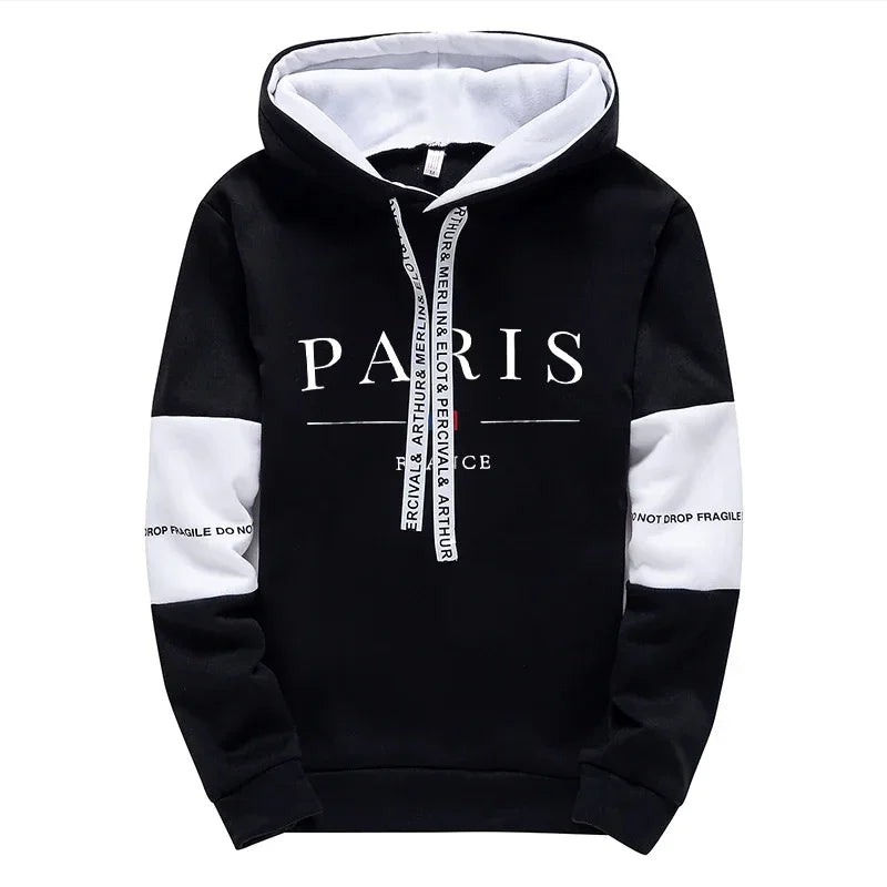 Mens Hooded Sweatshirts Versatile Casual Print Hoodie Sweatpants High Quality Jogging Sportswear Daily Dressing Men Tops Pants