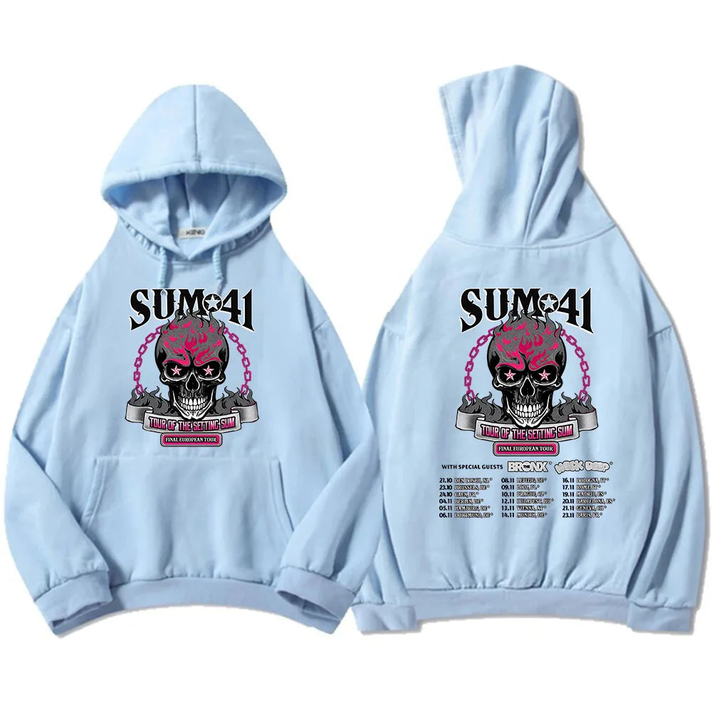 Hip Hop Streetwear Unisex The Final Tour 2025 Sum41 Hoodies Graphic Clothes Sudaderas Con Capucha Heavy Mental Style Pullovers