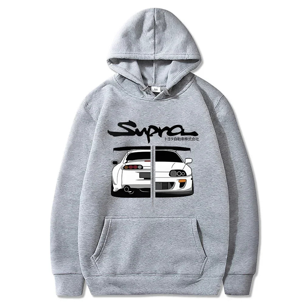 Hoodie Initial D Supra Unisex Hoodies for Men and Women Manga Print Loose Casual Sweatshirt Long Sleeve Style Spring Autumn