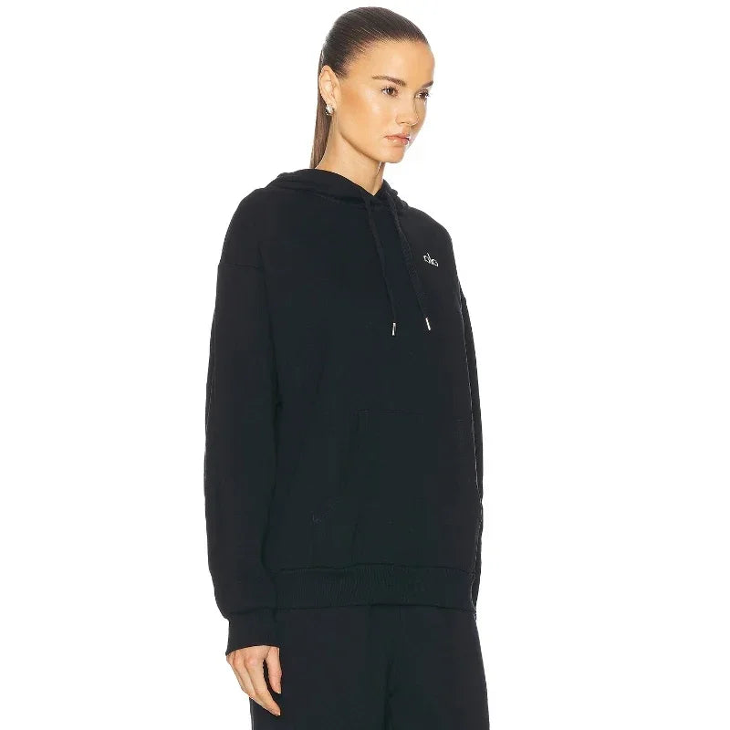 Hoodie Black Sweater Loose Casual Sports Top FWRD Niche New Long Hoodie Woman's Clothing