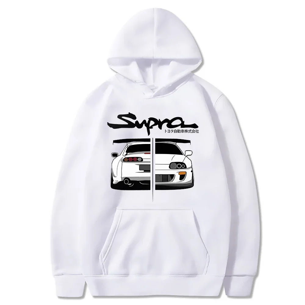 Hoodie Initial D Supra Unisex Hoodies for Men and Women Manga Print Loose Casual Sweatshirt Long Sleeve Style Spring Autumn