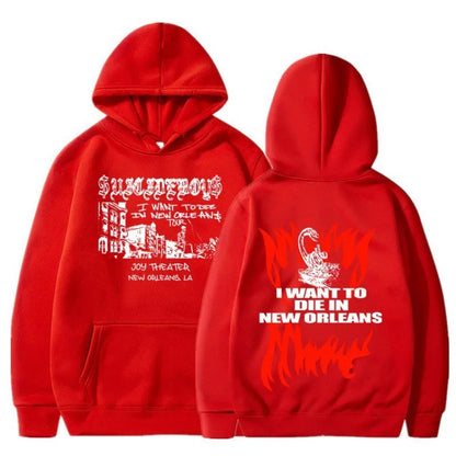 $uicideboy $hooded suicide boy, I want to die in New Orleans, super fashionable hoodie