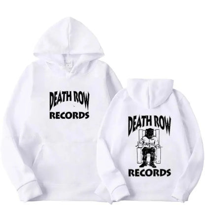 Hoodie Tops Death Row Records Hoodie Men's and Women's Large Printed Hoodie Men's and Women's Fashion Hip Hop Hoodie Sweatshirt