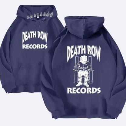 Hoodie Tops Death Row Records Hoodie Men's and Women's Large Printed Hoodie Men's and Women's Fashion Hip Hop Hoodie Sweatshirt