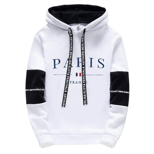 Mens Hooded Sweatshirts Versatile Casual Print Hoodie Sweatpants High Quality Jogging Sportswear Daily Dressing Men Tops Pants