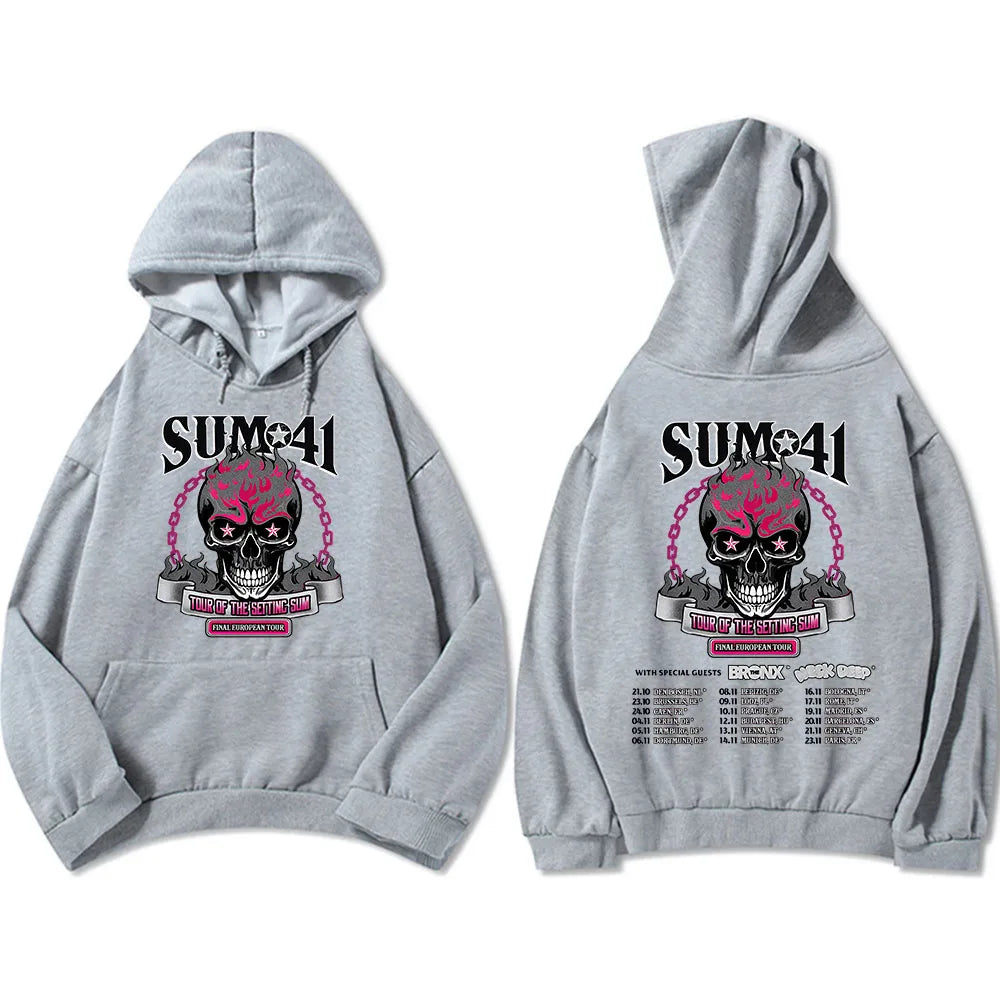 Hip Hop Streetwear Unisex The Final Tour 2025 Sum41 Hoodies Graphic Clothes Sudaderas Con Capucha Heavy Mental Style Pullovers