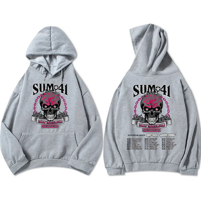 Hip Hop Streetwear Unisex The Final Tour 2025 Sum41 Hoodies Graphic Clothes Sudaderas Con Capucha Heavy Mental Style Pullovers