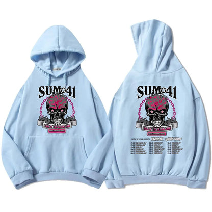 Hip Hop Streetwear Unisex The Final Tour 2025 Sum41 Hoodies Graphic Clothes Sudaderas Con Capucha Heavy Mental Style Pullovers