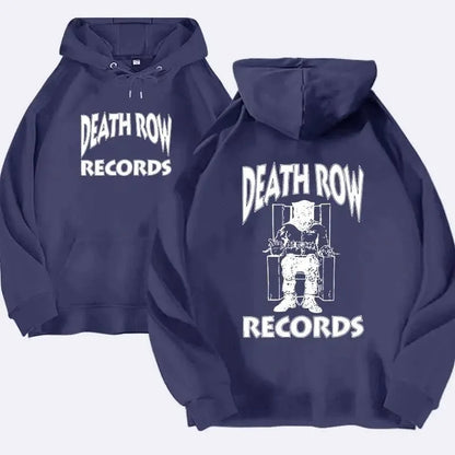 Hoodie Tops Death Row Records Hoodie Men's and Women's Large Printed Hoodie Men's and Women's Fashion Hip Hop Hoodie Sweatshirt