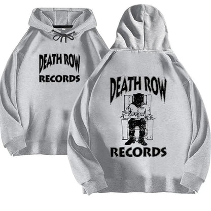 Hoodie Tops Death Row Records Hoodie Men's and Women's Large Printed Hoodie Men's and Women's Fashion Hip Hop Hoodie Sweatshirt