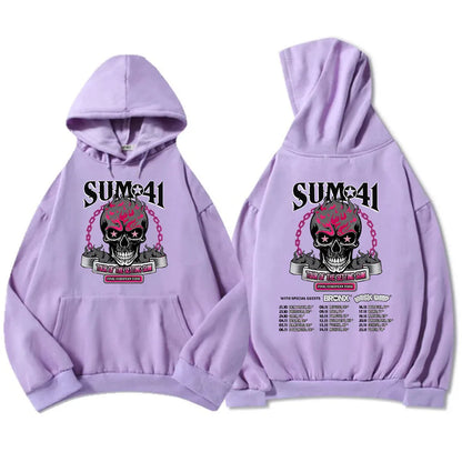Hip Hop Streetwear Unisex The Final Tour 2025 Sum41 Hoodies Graphic Clothes Sudaderas Con Capucha Heavy Mental Style Pullovers