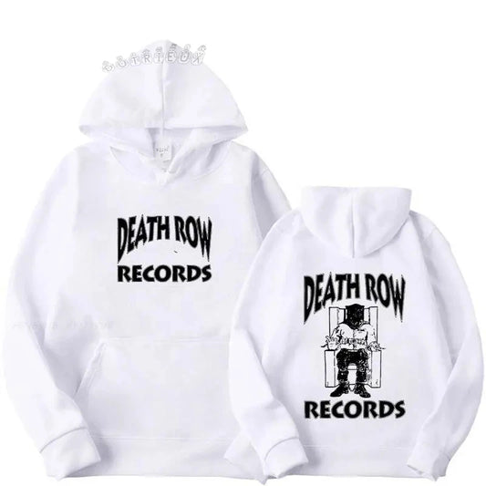Hoodie Tops Death Row Records Hoodie Men's and Women's Large Printed Hoodie Men's and Women's Fashion Hip Hop Hoodie Sweatshirt