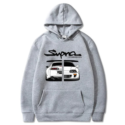 Hoodie Initial D Supra Unisex Hoodies for Men and Women Manga Print Loose Casual Sweatshirt Long Sleeve Style Spring Autumn