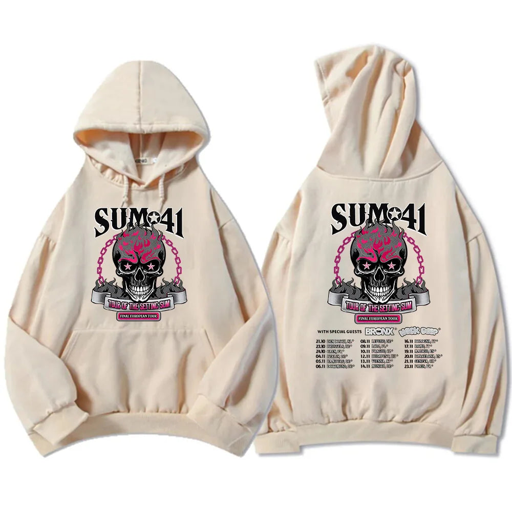 Hip Hop Streetwear Unisex The Final Tour 2025 Sum41 Hoodies Graphic Clothes Sudaderas Con Capucha Heavy Mental Style Pullovers