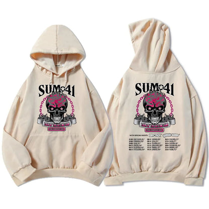 Hip Hop Streetwear Unisex The Final Tour 2025 Sum41 Hoodies Graphic Clothes Sudaderas Con Capucha Heavy Mental Style Pullovers