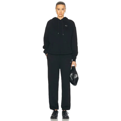 Hoodie Black Sweater Loose Casual Sports Top FWRD Niche New Long Hoodie Woman's Clothing