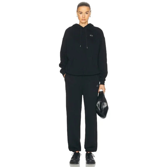 Hoodie Black Sweater Loose Casual Sports Top FWRD Niche New Long Hoodie Woman's Clothing