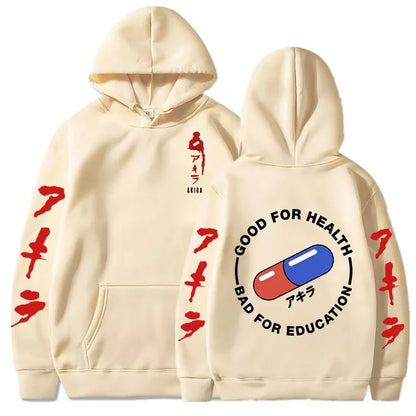 Hoodies Japanese Anime Akira Print Sweatshirts Men Women Unisex Fashion Sweatshirt Oversized Hoodie long Sleeves Pullover Coat