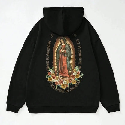 Autumn and Winter Black Hoodie Print Hooded Couple Hoodie Cotton Oversized Unisex Pullovers Casual  Outdoor Sweatshirts