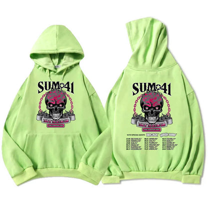 Hip Hop Streetwear Unisex The Final Tour 2025 Sum41 Hoodies Graphic Clothes Sudaderas Con Capucha Heavy Mental Style Pullovers