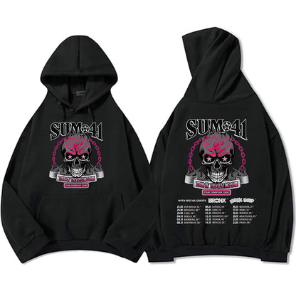 Hip Hop Streetwear Unisex The Final Tour 2025 Sum41 Hoodies Graphic Clothes Sudaderas Con Capucha Heavy Mental Style Pullovers
