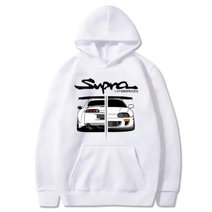 Hoodie Initial D Supra Unisex Hoodies for Men and Women Manga Print Loose Casual Sweatshirt Long Sleeve Style Spring Autumn