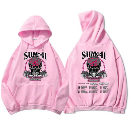 Hip Hop Streetwear Unisex The Final Tour 2025 Sum41 Hoodies Graphic Clothes Sudaderas Con Capucha Heavy Mental Style Pullovers