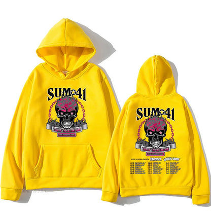 Hip Hop Streetwear Unisex The Final Tour 2025 Sum41 Hoodies Graphic Clothes Sudaderas Con Capucha Heavy Mental Style Pullovers