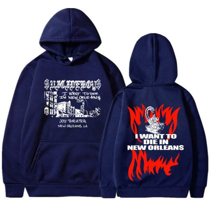 $uicideboy $hooded suicide boy, I want to die in New Orleans, super fashionable hoodie
