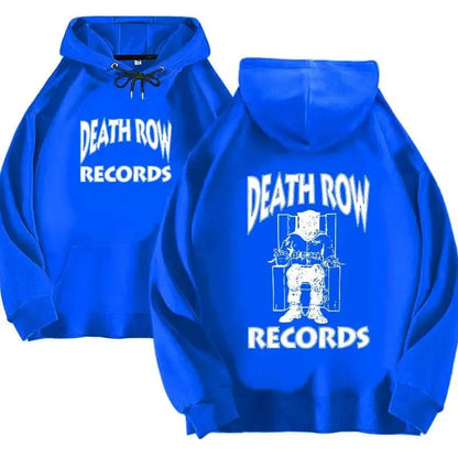 Hoodie Tops Death Row Records Hoodie Men's and Women's Large Printed Hoodie Men's and Women's Fashion Hip Hop Hoodie Sweatshirt